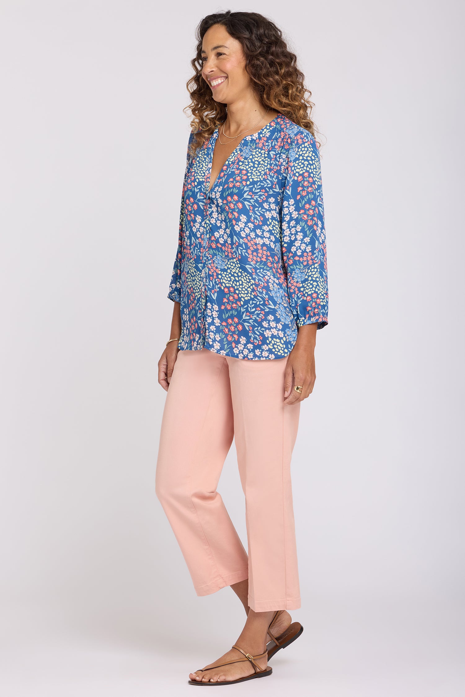 Pintuck Blouse - Walking on Sunshine Pink | NYDJ