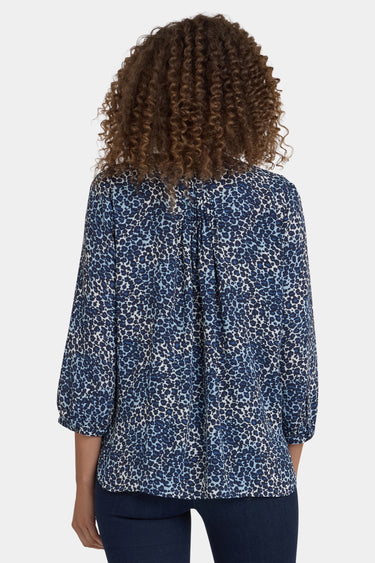 NYDJ Pintuck Blouse - Indigo Cat