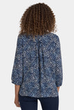 NYDJ Pintuck Blouse - Indigo Cat