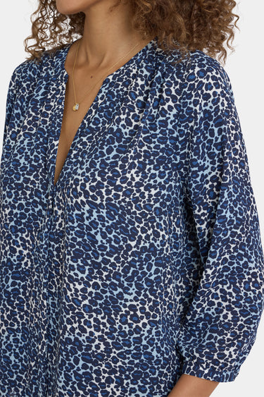NYDJ Pintuck Blouse - Indigo Cat