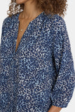 NYDJ Pintuck Blouse - Indigo Cat