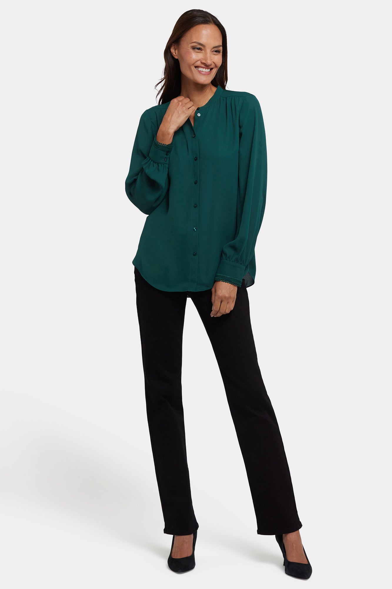 NYDJ Janie Blouse - Pine Forest