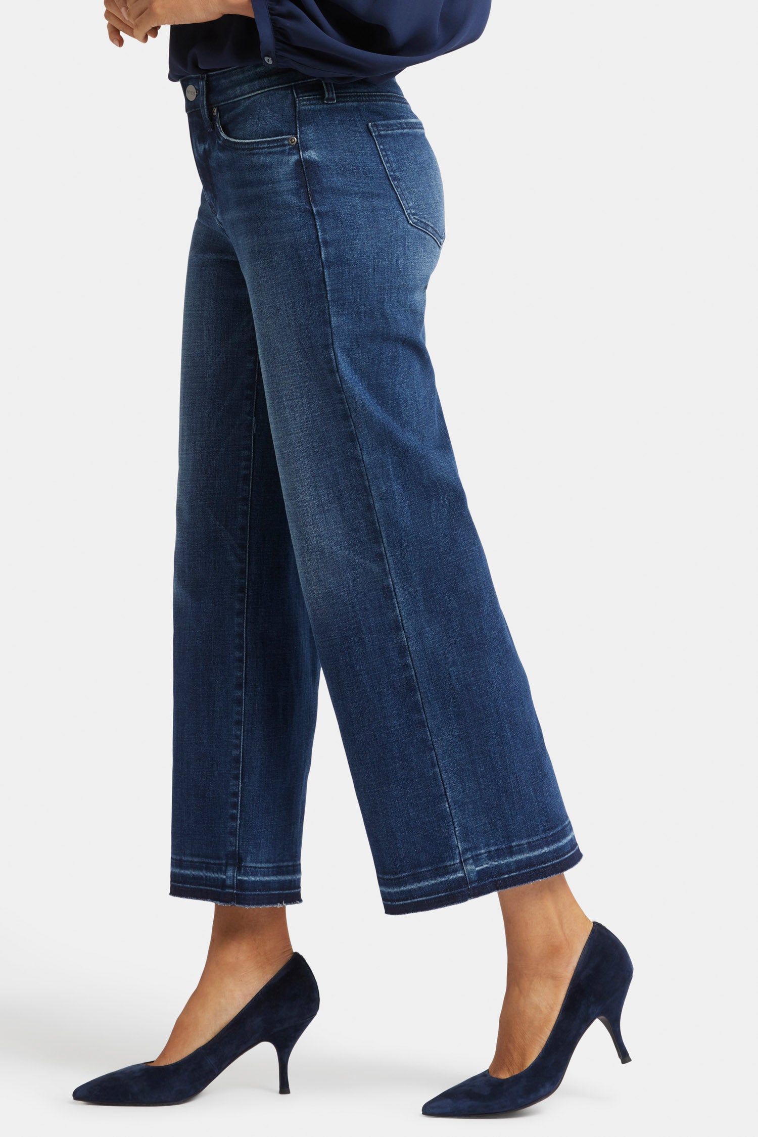 NYDJ Light Blue Teresa Wide-Leg Crop Flare online Jeans