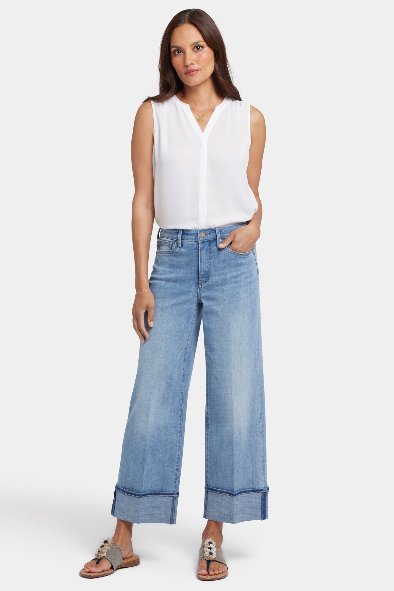 NYDJ Teresa Wide Leg Jeans With High Rise, 28