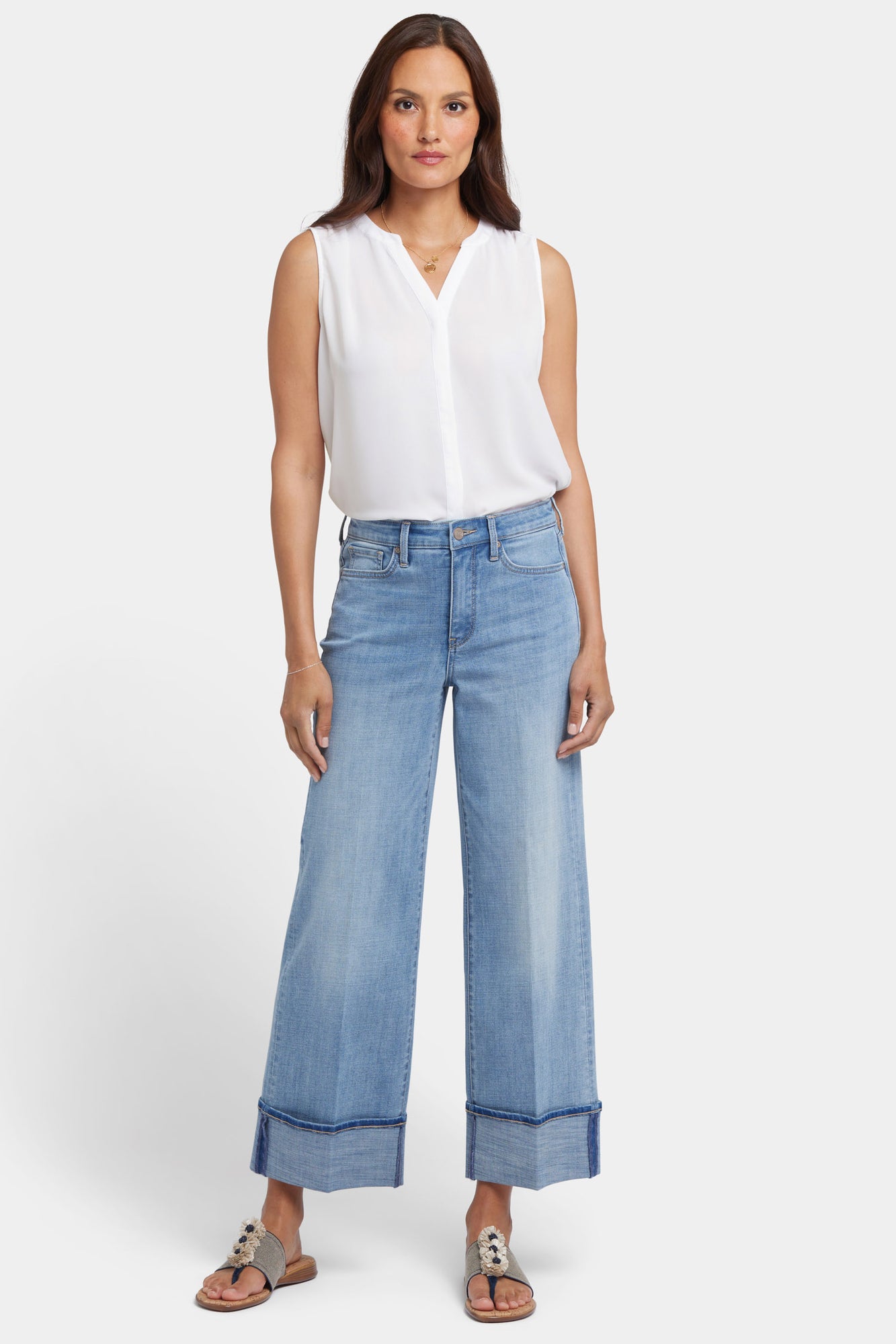 NYDJ Teresa Wide Leg Jeans With High Rise, 28
