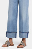NYDJ Teresa Wide Leg Jeans With High Rise, 28" Inseam And 4" Cuffs - Madison River