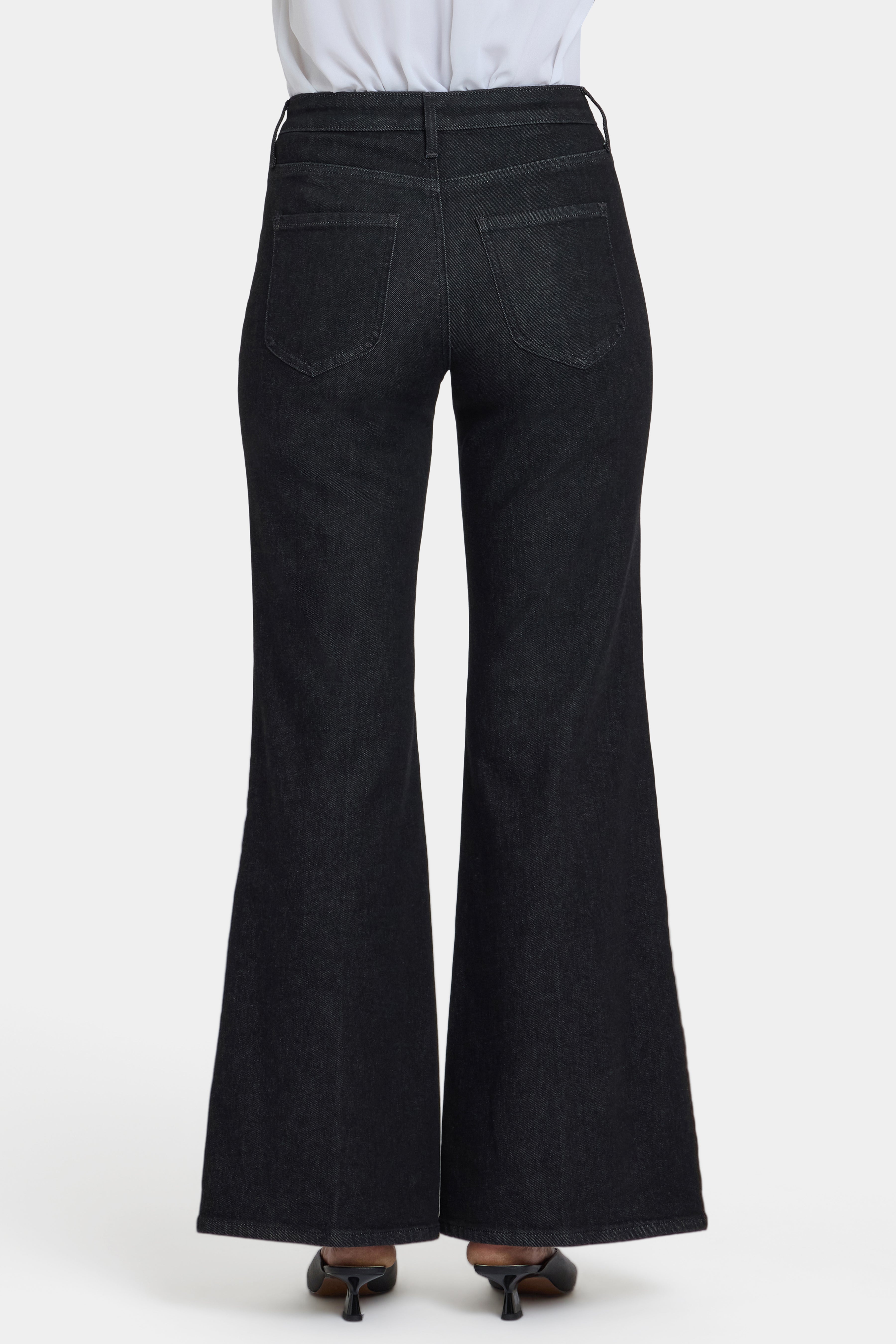 Mia Palazzo Jeans With High Rise - Black Rinse Black | NYDJ