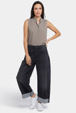 NYDJ Renee Baggy Wide Leg Jeans With Roll Cuffs - Murcia Peaks
