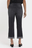 NYDJ Bailey Relaxed Straight Crop Jeans With High Rise And Roll Cuffs - Castile Dream