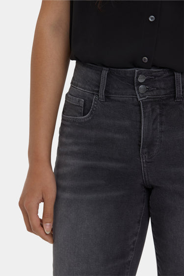 NYDJ Bailey Relaxed Straight Crop Jeans With High Rise And Roll Cuffs - Castile Dream