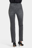 NYDJ Marilyn Straight Jeans With High Rise And 31" Inseam - Grey Daniela Ditsy