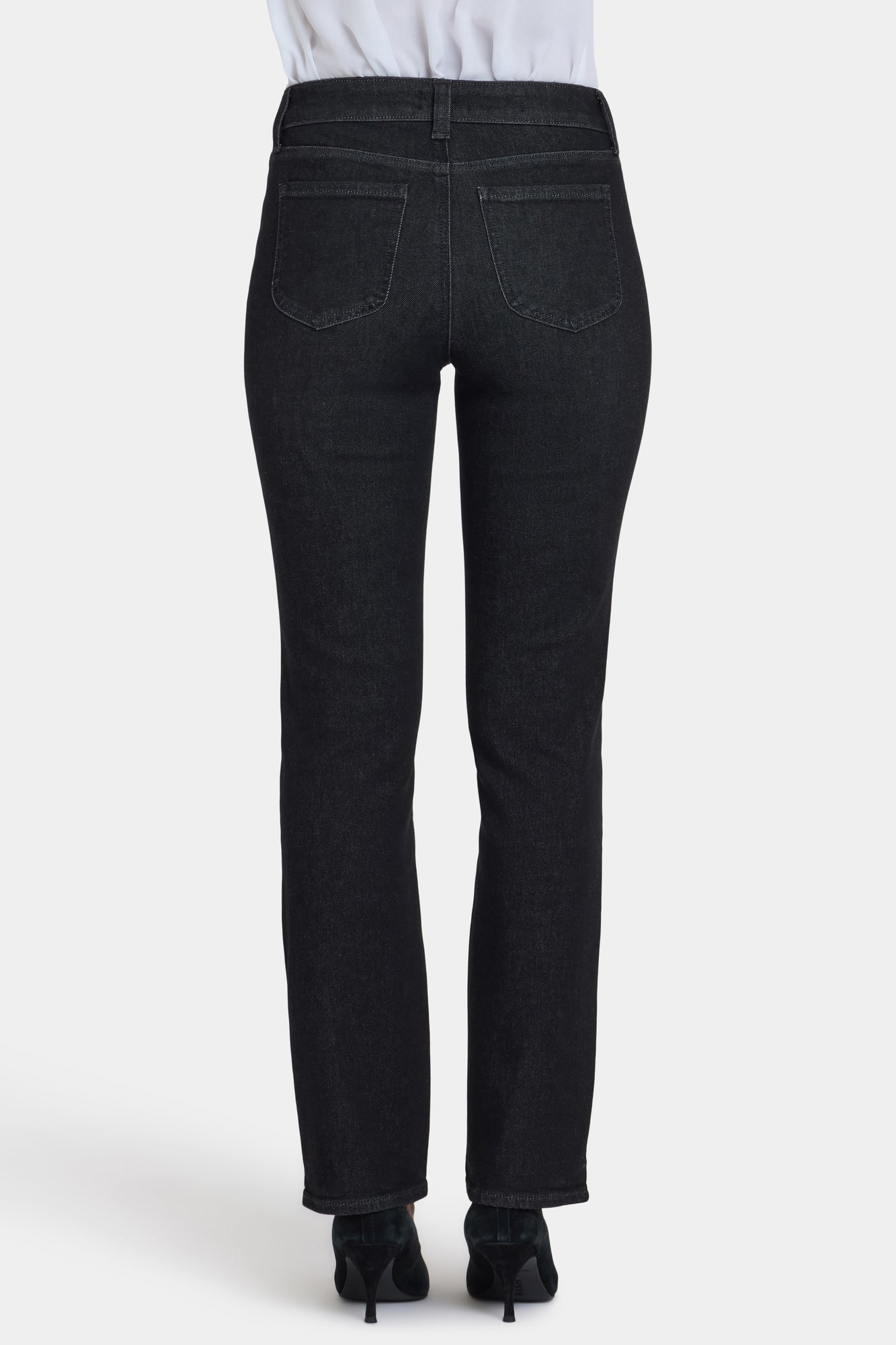 NYDJ Marilyn Straight Jeans With High Rise, Utility Welt Pockets And 31