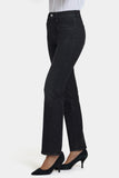 NYDJ Marilyn Straight Jeans With High Rise, Utility Welt Pockets And 31" Inseam - French Nightfall