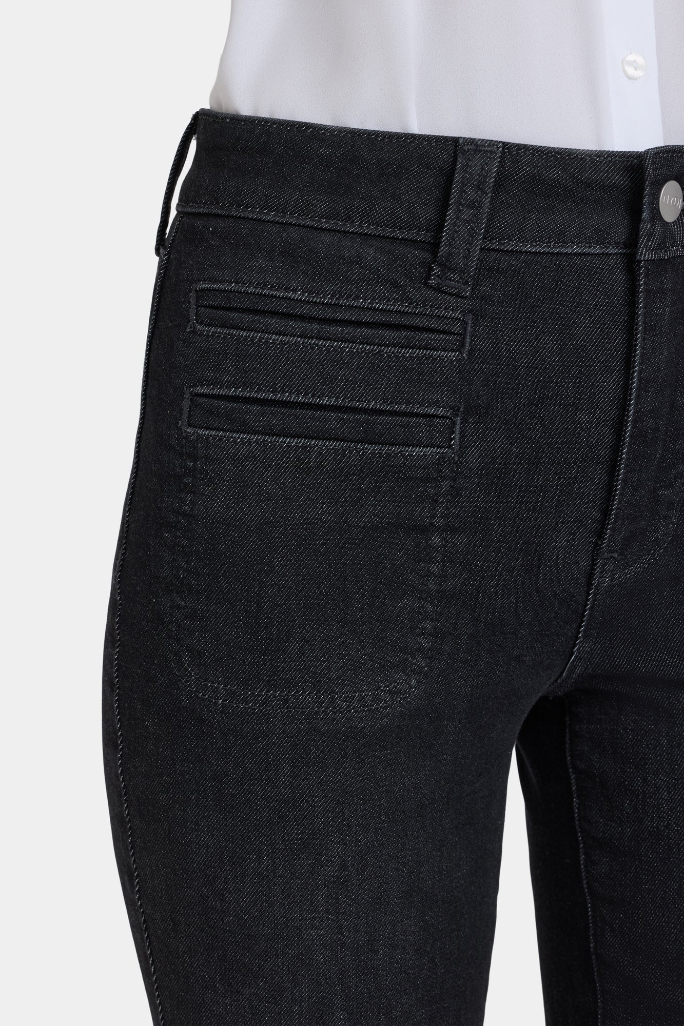 NYDJ Marilyn Straight Jeans With High Rise, Utility Welt Pockets And 31