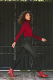 NYDJ Sheri Slim Jeans With Waistband Buckle Detail - Paris Lights