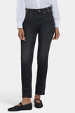 NYDJ Sheri Slim Jeans With Waistband Buckle Detail - Paris Lights