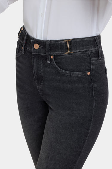 NYDJ Sheri Slim Jeans With Waistband Buckle Detail - Paris Lights