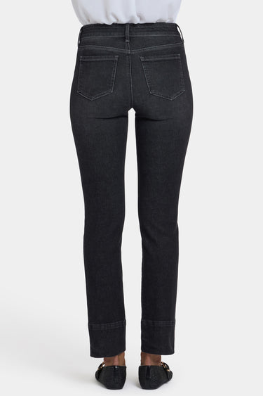 NYDJ Sheri Slim Jeans With Waistband Buckle Detail - Paris Lights
