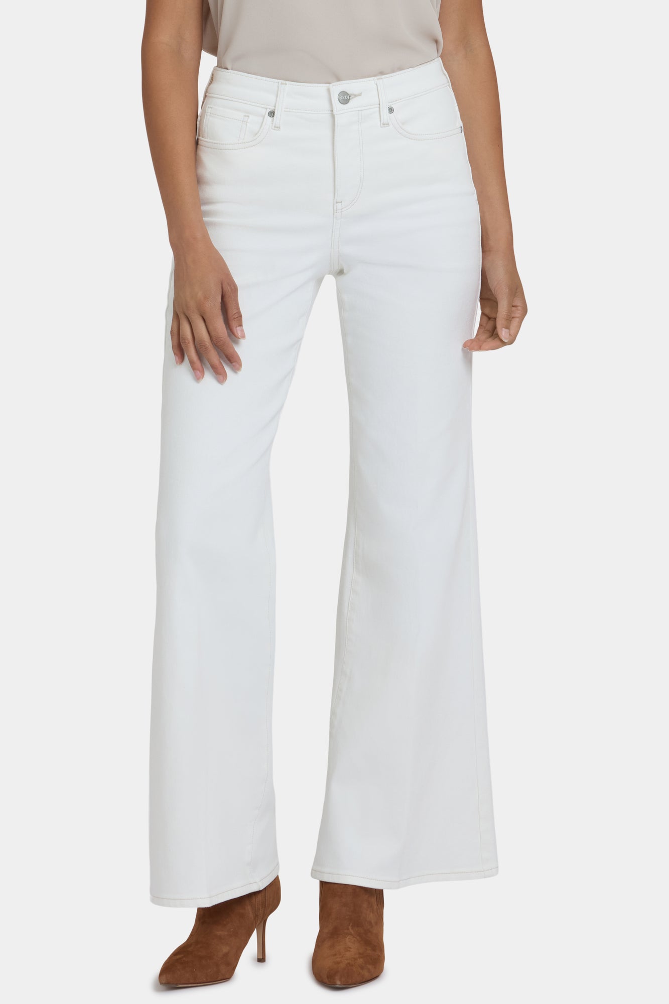 NYDJ Mia Palazzo Jean With High Rise - Winter White