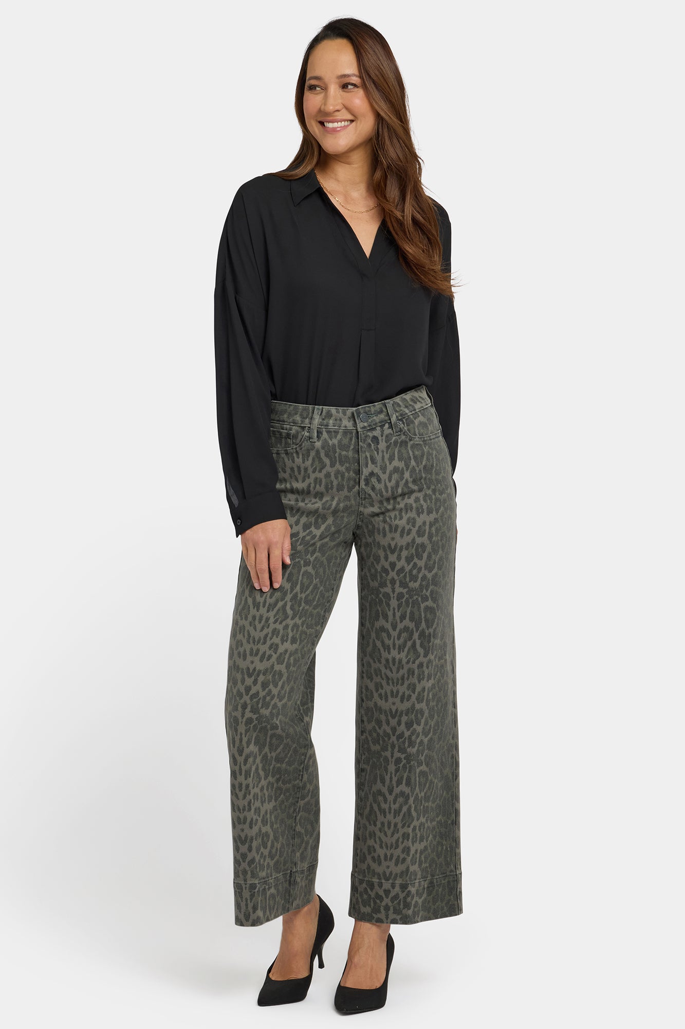 NYDJ Teresa Wide Leg Ankle Jeans With 3