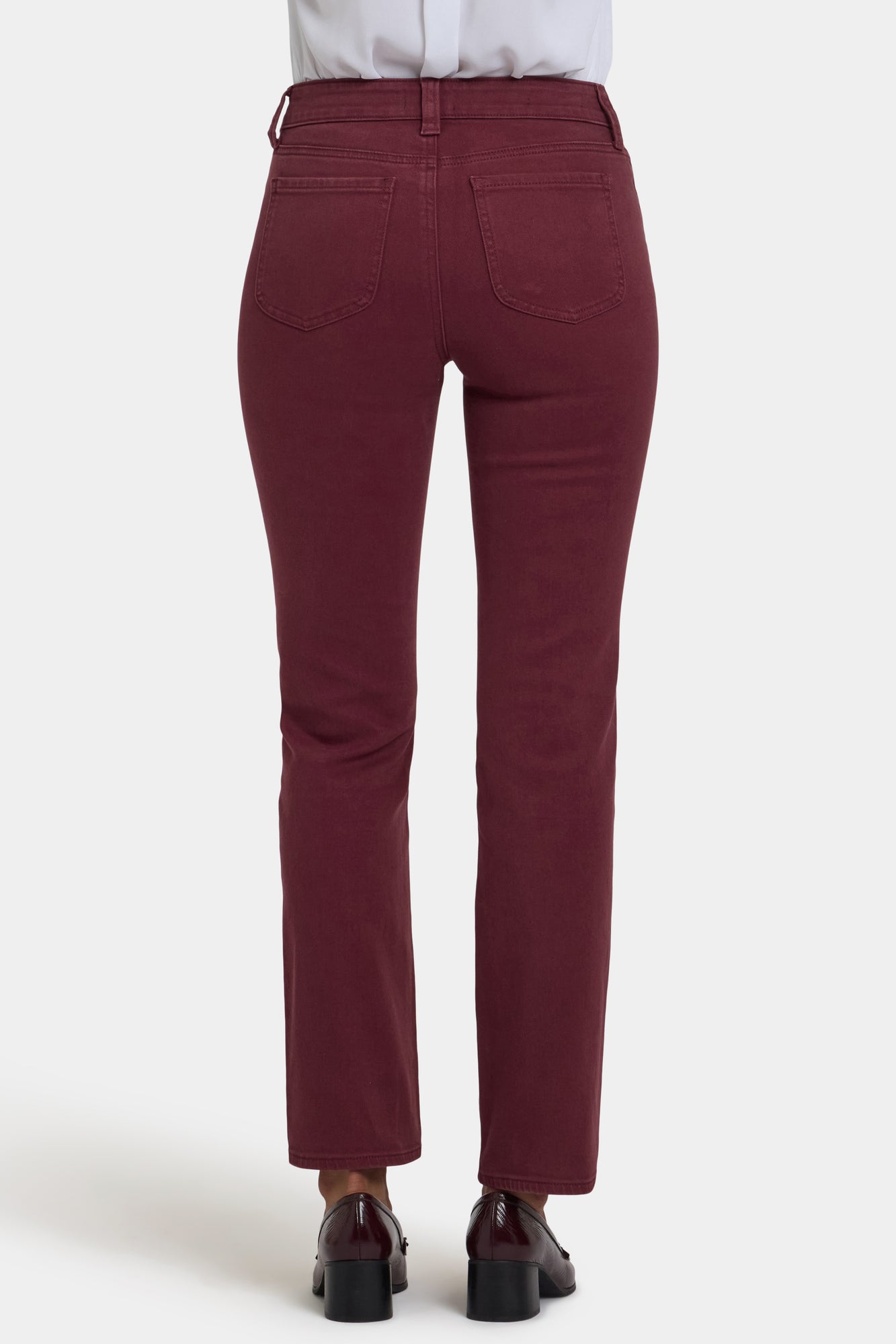 NYDJ Marilyn Straight Jeans With High Rise, Utility Welt Pockets And 31