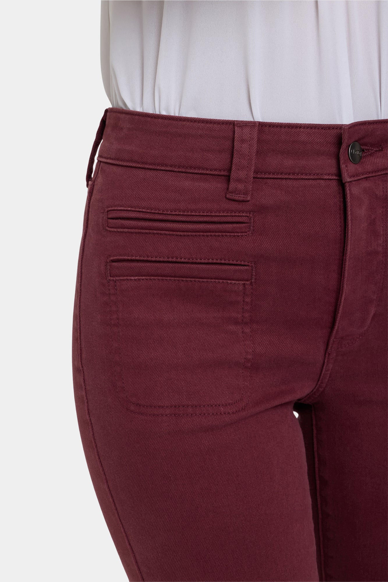 NYDJ Marilyn Straight Jeans With High Rise, Utility Welt Pockets And 31