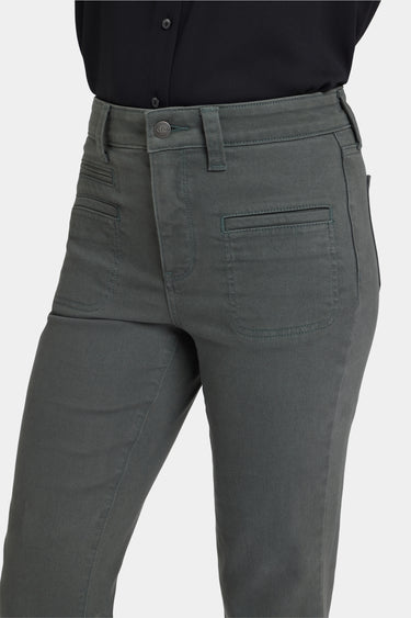 NYDJ Marilyn Straight Jeans With High Rise, Utility Welt Pockets And 31
