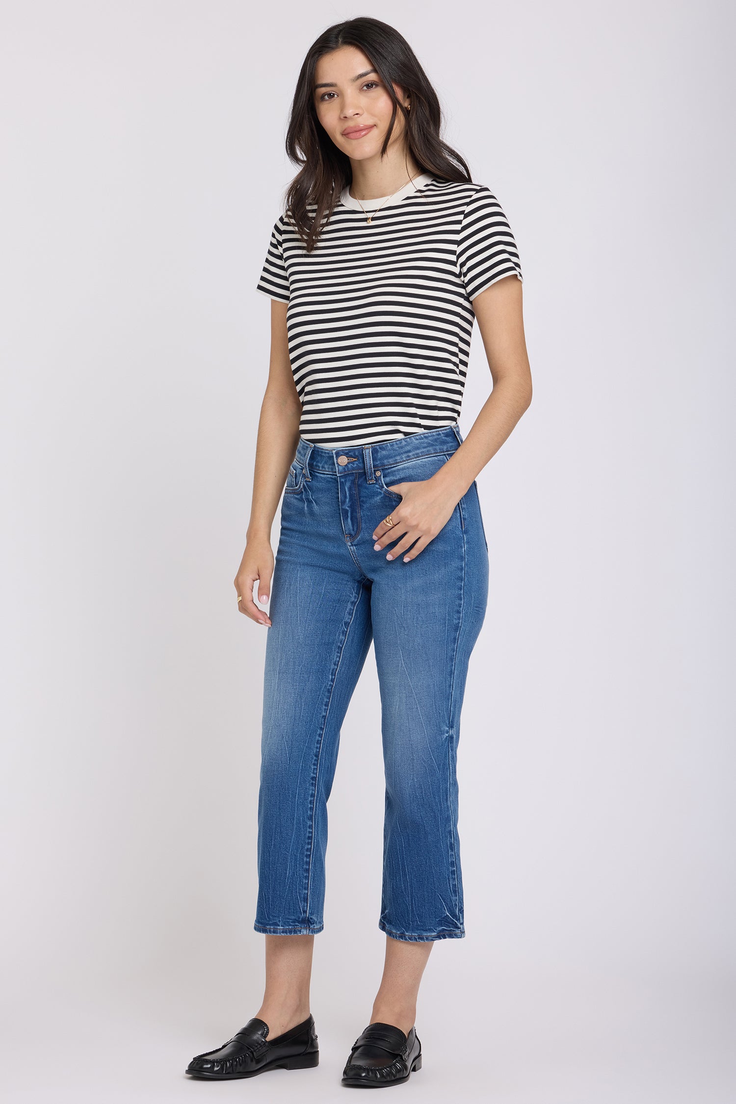 Piper Relaxed Crop Jeans - Wild River Blue | NYDJ