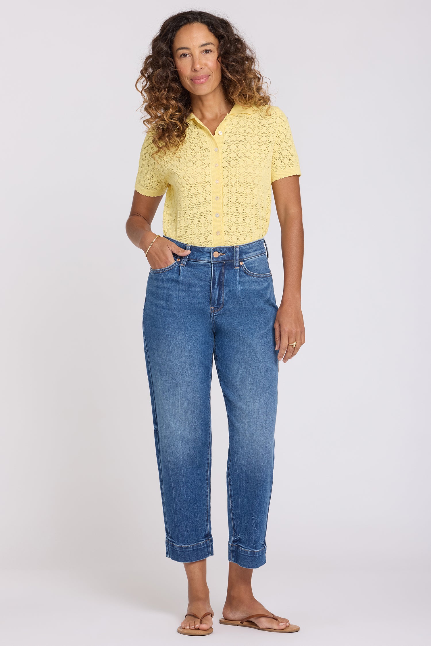 Carrot Ankle Jeans With High Rise - Wild River Blue | NYDJ