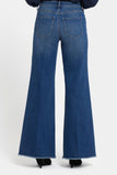 NYDJ Mia Palazzo Jeans With High Rise And Frayed Hems - Romantic Indigo