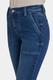 NYDJ Margot Girlfriend Jeans With Utility Pockets And Roll Cuffs - Vintage Lapis