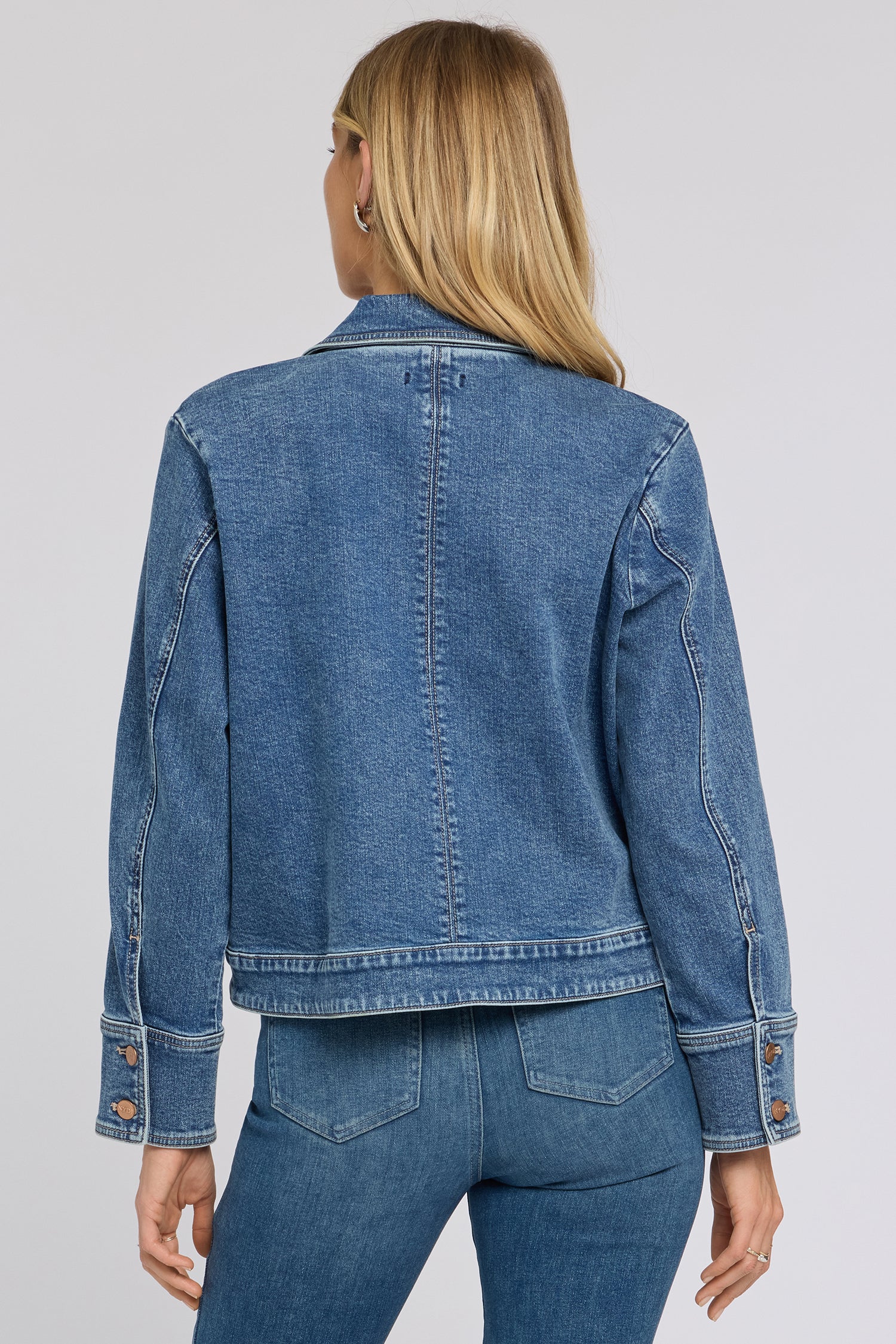 Denim Jacket With Oversize Pockets - Salton Blue | NYDJ