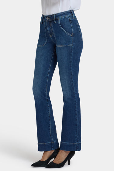 NYDJ Barbara Bootcut Jeans With Rounded Utility Pockets And 1 1/2