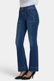 NYDJ Barbara Bootcut Jeans With Rounded Utility Pockets And 1 1/2" Hems - Dark Loire