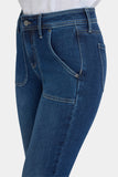 NYDJ Barbara Bootcut Jeans With Rounded Utility Pockets And 1 1/2" Hems - Dark Loire