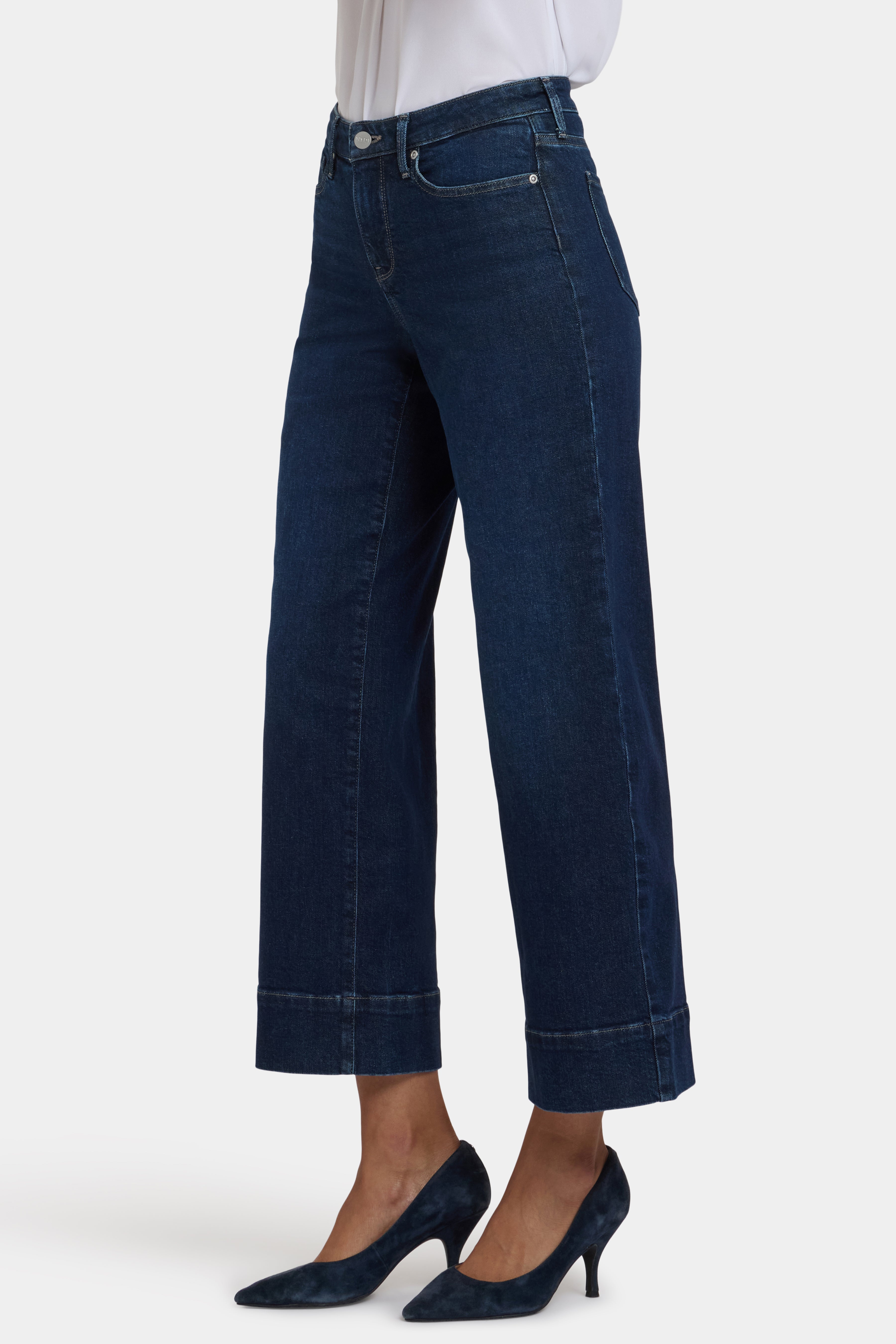 Teresa Wide Leg Ankle Jeans With 3