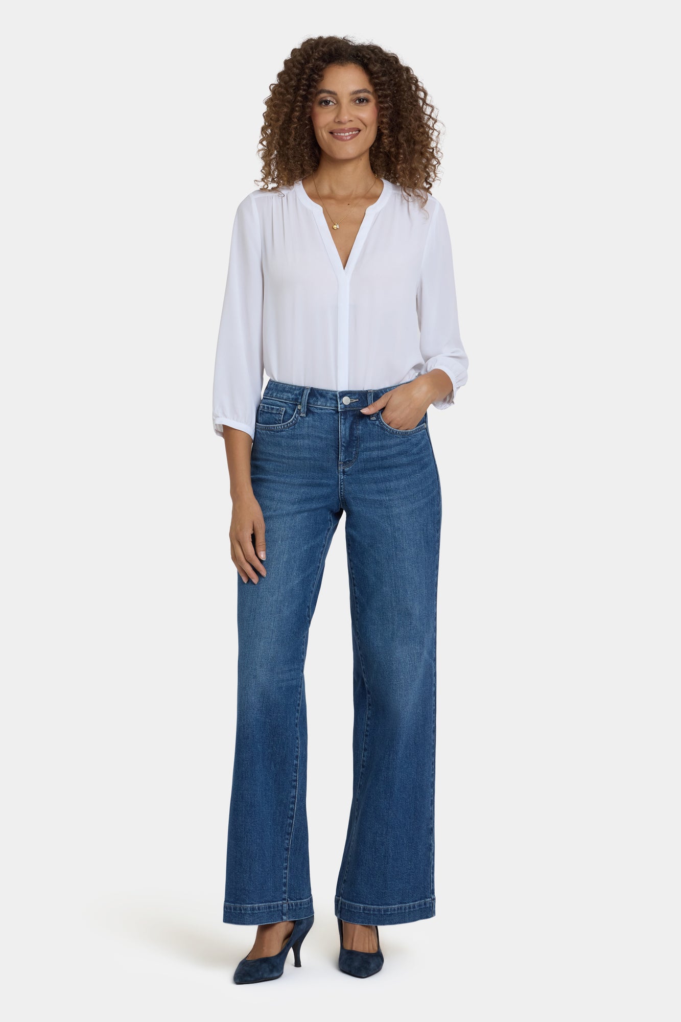 NYDJ Teresa Wide Leg Jeans With 1 1/2