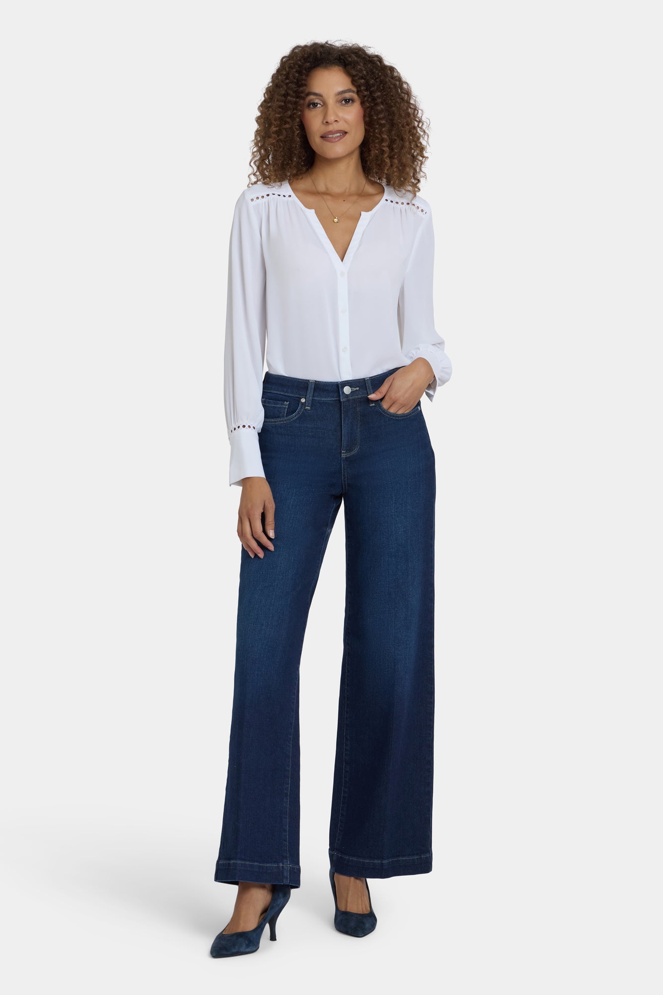 NYDJ Teresa Wide Leg Jeans With 1 1/2