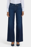 NYDJ Teresa Wide Leg Jeans With 1 1/2" Hems - Midnight Breeze