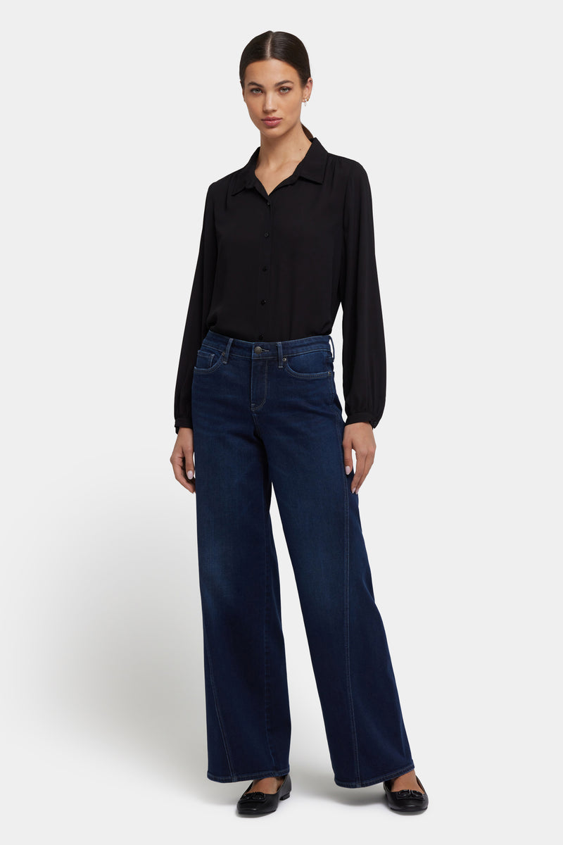 NYDJ Teresa Wide Leg Jeans With Contoured Seams And 31