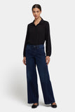 NYDJ Teresa Wide Leg Jeans With Contoured Seams And 31" Inseam - Ink Skyline