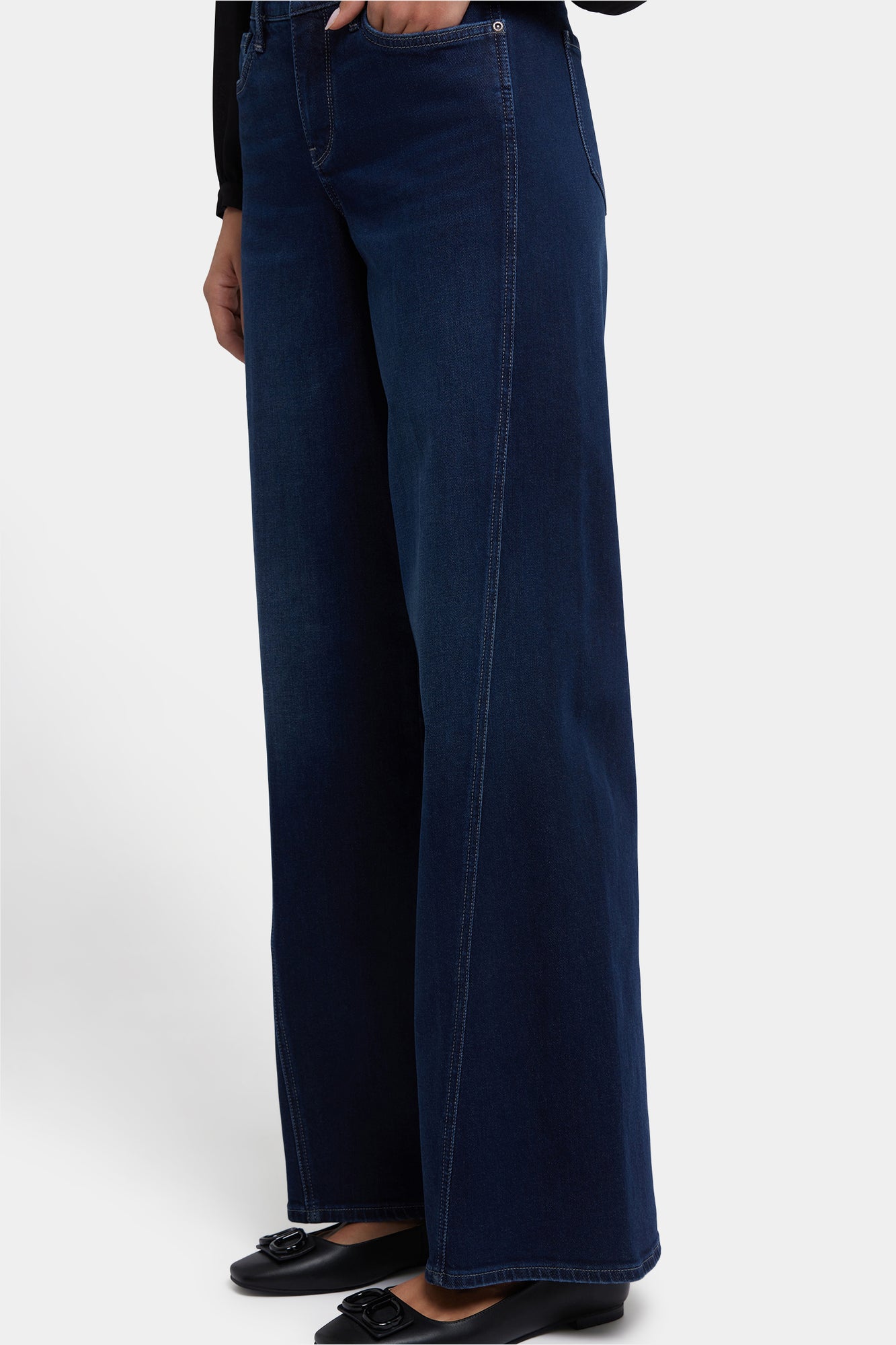 NYDJ Teresa Wide Leg Jeans With Contoured Seams And 31