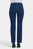 NYDJ Marilyn Straight Jeans With High Rise And 31" Inseam - Dark Denim Leopard