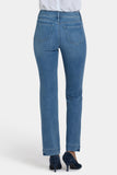 NYDJ Marilyn Straight Jeans With High Rise, Gold Chains And 31" Inseam - Bastille Sea