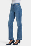 NYDJ Marilyn Straight Jeans With High Rise, Gold Chains And 31" Inseam - Bastille Sea