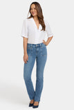 NYDJ Marilyn Straight Jeans With Front Patch Pockets - Bastille Sea