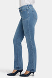 NYDJ Marilyn Straight Jeans With Front Patch Pockets - Bastille Sea