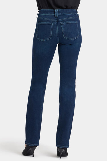 NYDJ Marilyn Straight Jeans With Front Patch Pockets - Ink Skyline