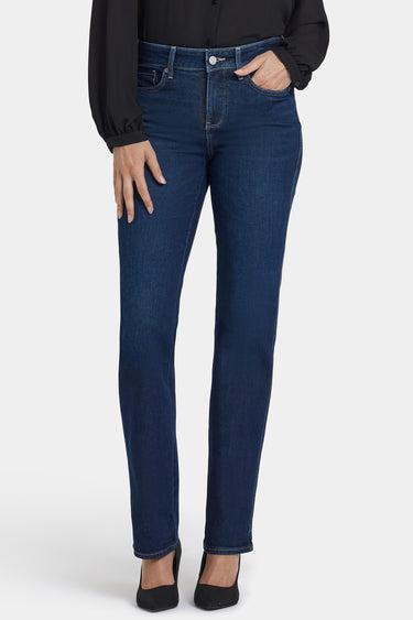 NYDJ Marilyn Straight Jeans With Side Double Stitching - Indigo Seine