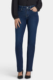 NYDJ Marilyn Straight Jeans With Side Double Stitching - Indigo Seine